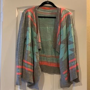 Open Front Cascading Cardigan